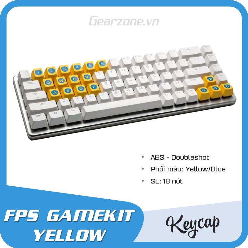 FPS Gamekit Keycaps là một sản phẩm đặc biệt của Gearzone.vn. Đây là những phím keycaps rực rỡ màu sắc, được thiết kế đặc biệt cho những game thủ yêu thích thể loại FPS. Hãy truy cập Gearzone.vn để sở hữu ngay FPS Gamekit Keycaps Yellow/Blue và nâng cao trải nghiệm chơi game của bạn!